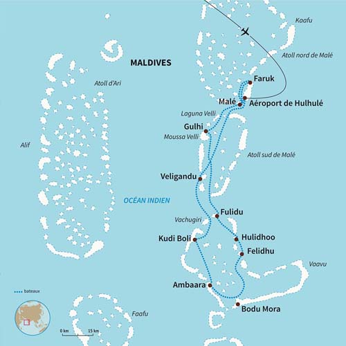 les maldives carte spot plongee vincent thepaut
